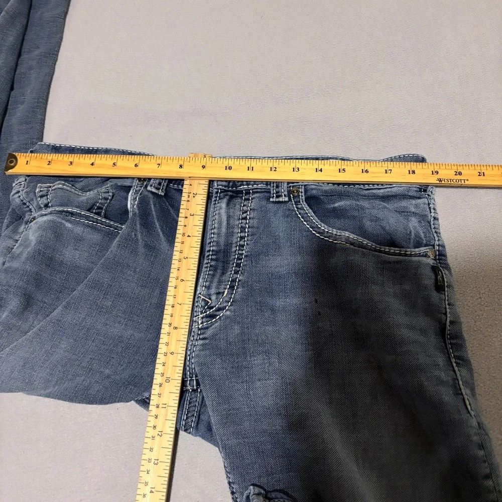 Silver Jeans Co Grayson Mens Easy Fit Straight Leg Blue Denim Jeans 38x32 Casual - Picture 3 of 7
